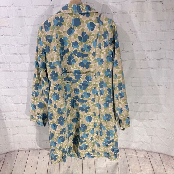 Old Navy 1960's Style Retro Floral Print Coat - Picture 2 of 5